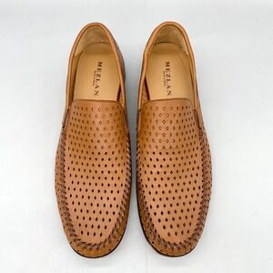 Mezlan R7419 Mens 13M Tan Perforated Leather Loafer Moccasin Shoes SlipOn Casual